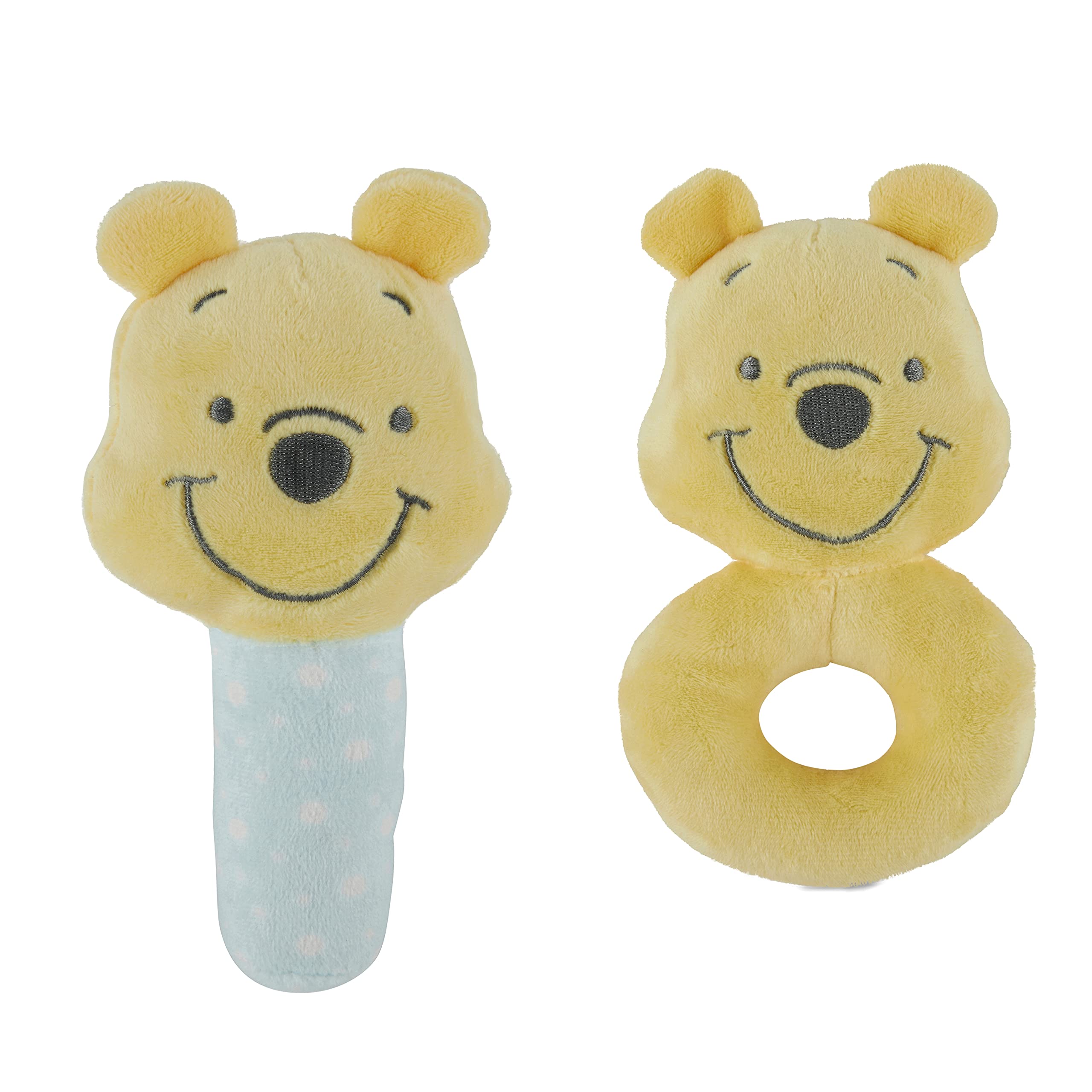 Set De Sonajeros Plush Lovie De Disney Winnie The Pooh, Paquete De 2 - Venta Internacional.