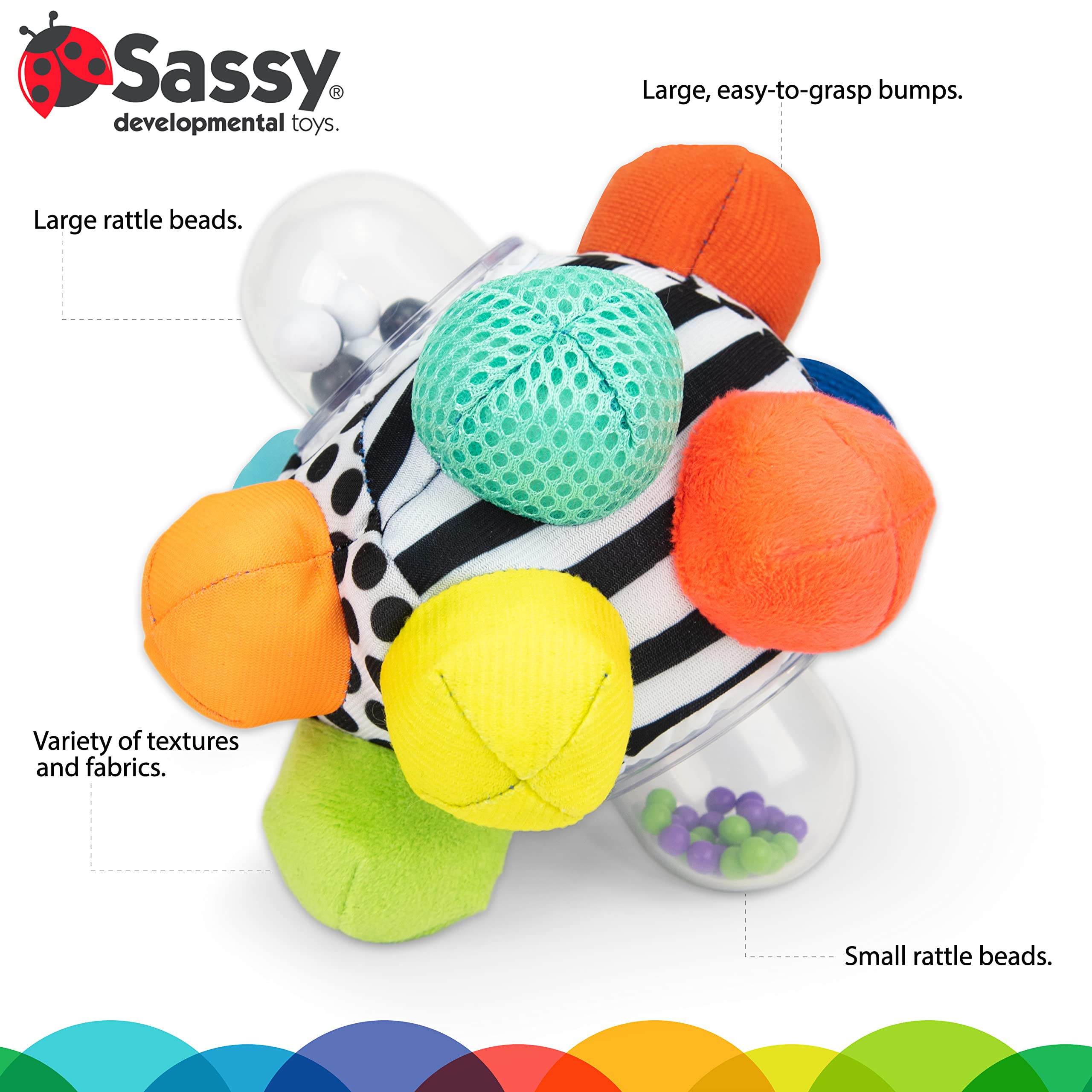 Foto 3 pulgar | Pelota Toy Sassy Developmental Para Más De 6 Meses - Venta Internacional.