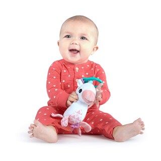 Foto 2 | Cochecito O Transportín De Juguete Bright Starts Unicorn Sparkle Pink - Venta Internacional.