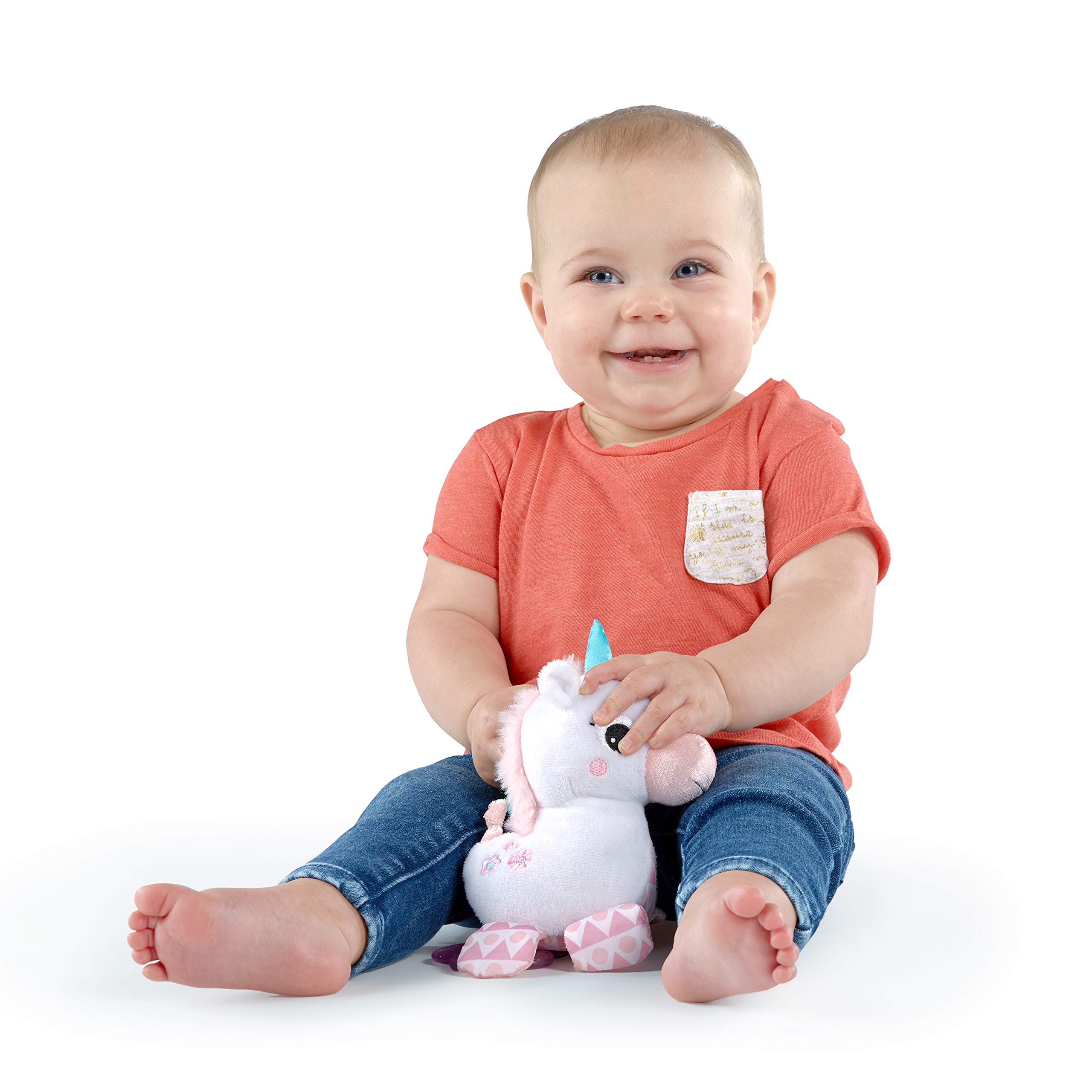 Foto 4 pulgar | Cochecito O Transportín De Juguete Bright Starts Unicorn Sparkle Pink - Venta Internacional.