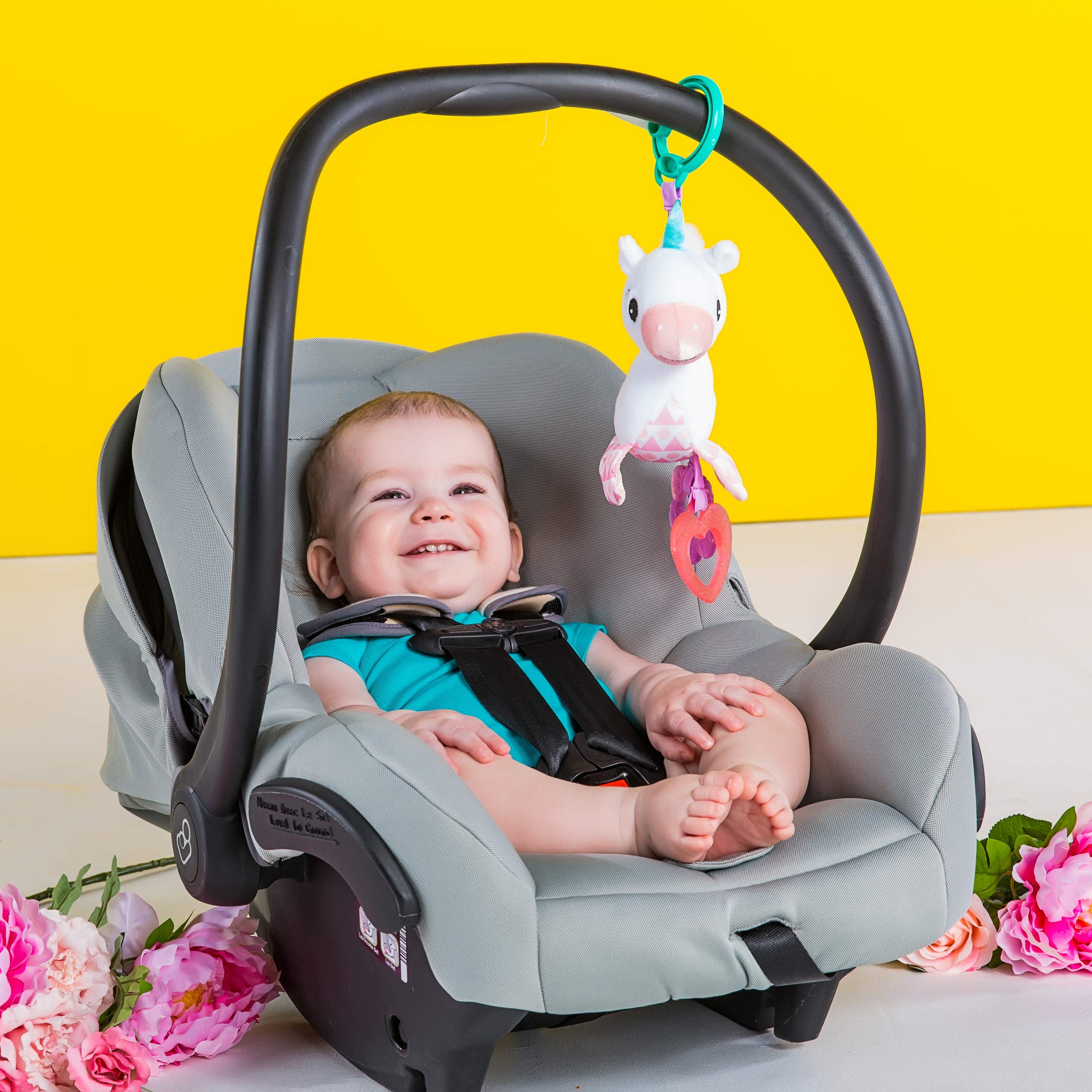 Foto 7 pulgar | Cochecito O Transportín De Juguete Bright Starts Unicorn Sparkle Pink - Venta Internacional.
