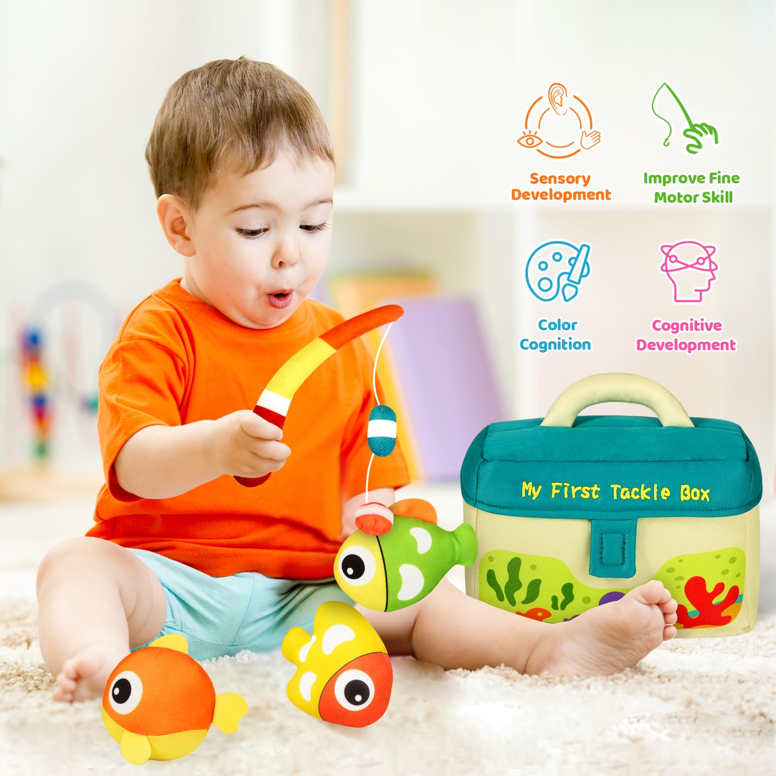Foto 5 pulgar | Plush Toys Kmuysl My First Tackle Box De 6 A 24 Meses Con Sonido - Venta Internacional.