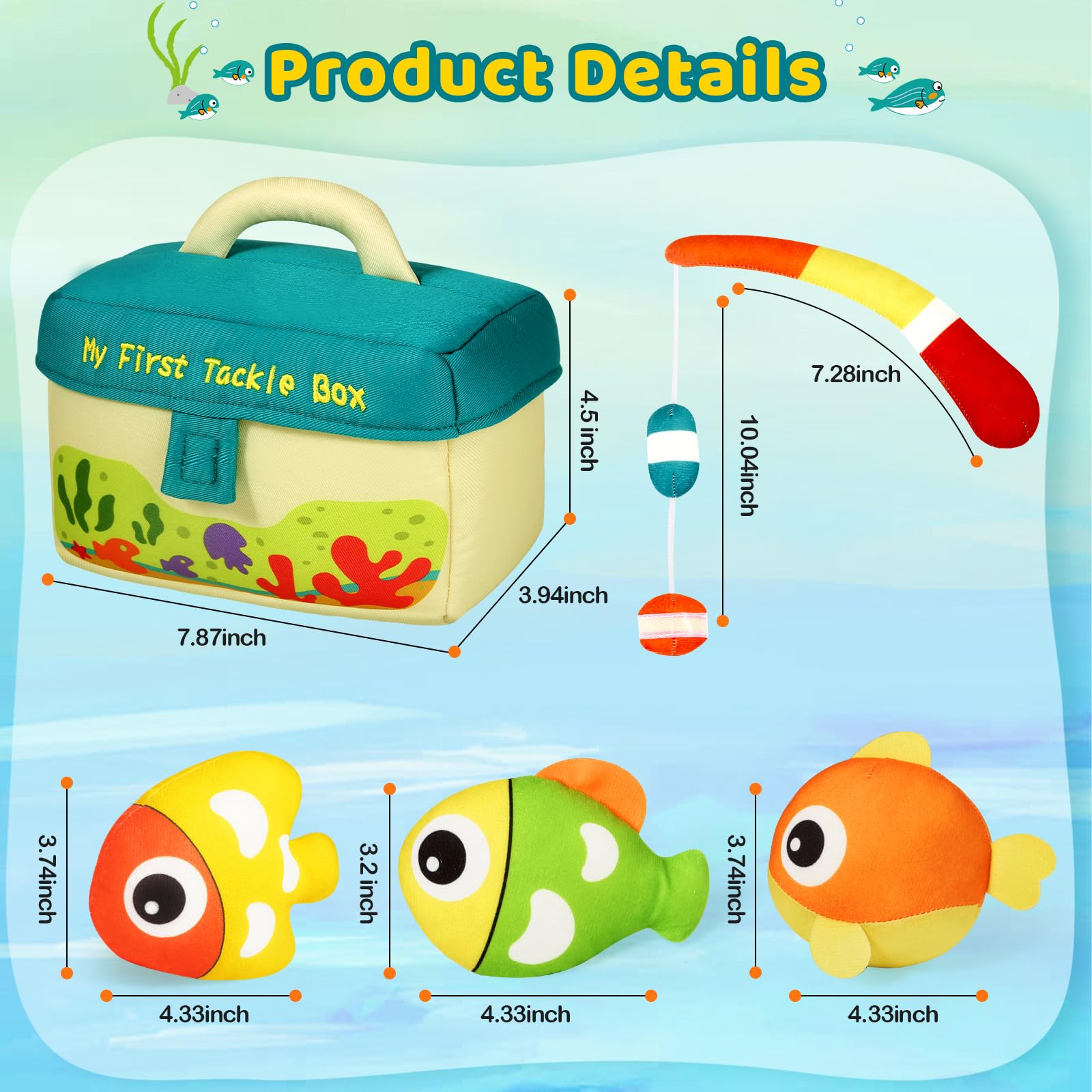 Foto 6 pulgar | Plush Toys Kmuysl My First Tackle Box De 6 A 24 Meses Con Sonido - Venta Internacional.