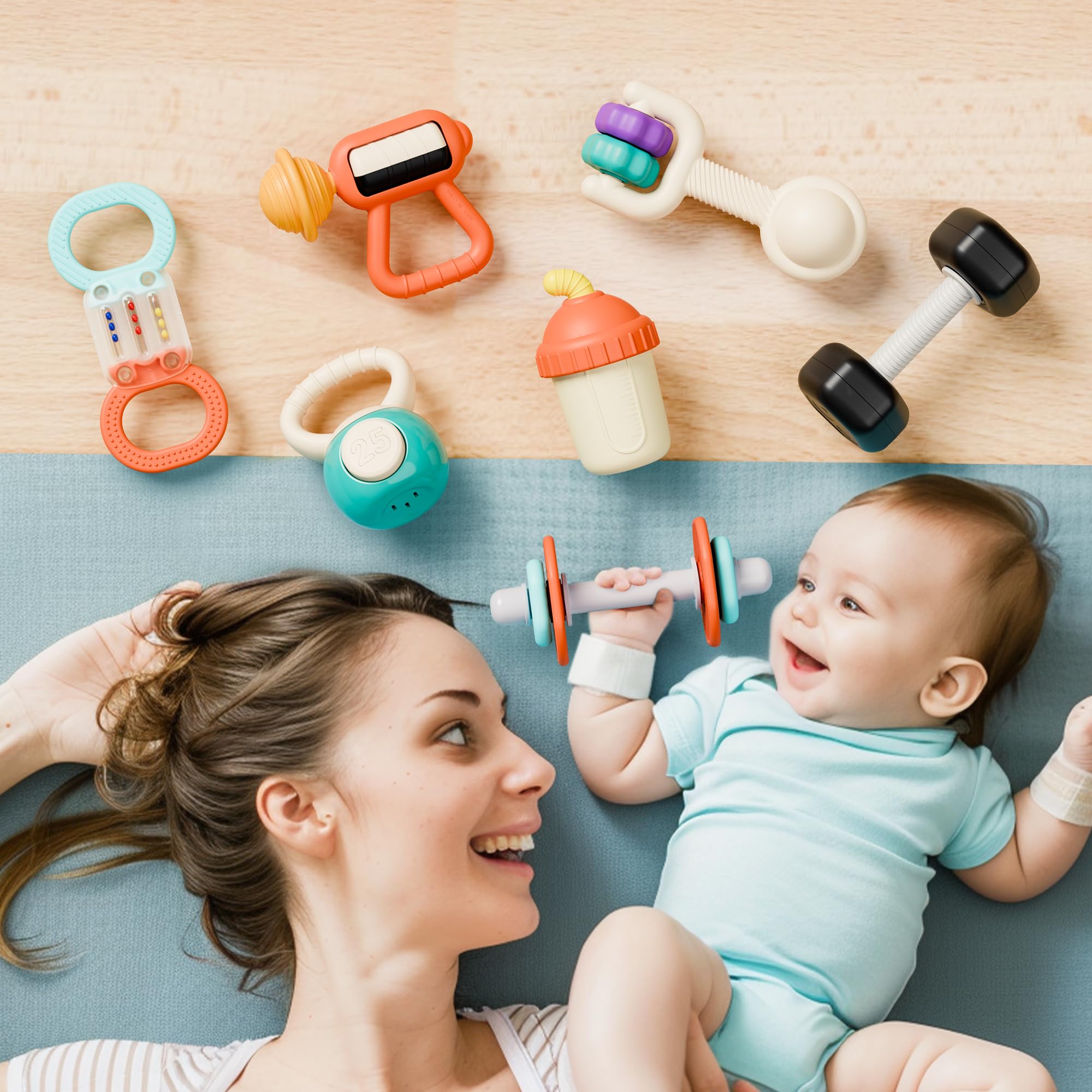 Foto 4 pulgar | Asiento De Coche Para Bebés Con Sonajero Para Gimnasio, Iplay Ilearn, 7p, Dentición, 3-6 M - Venta Internacional.