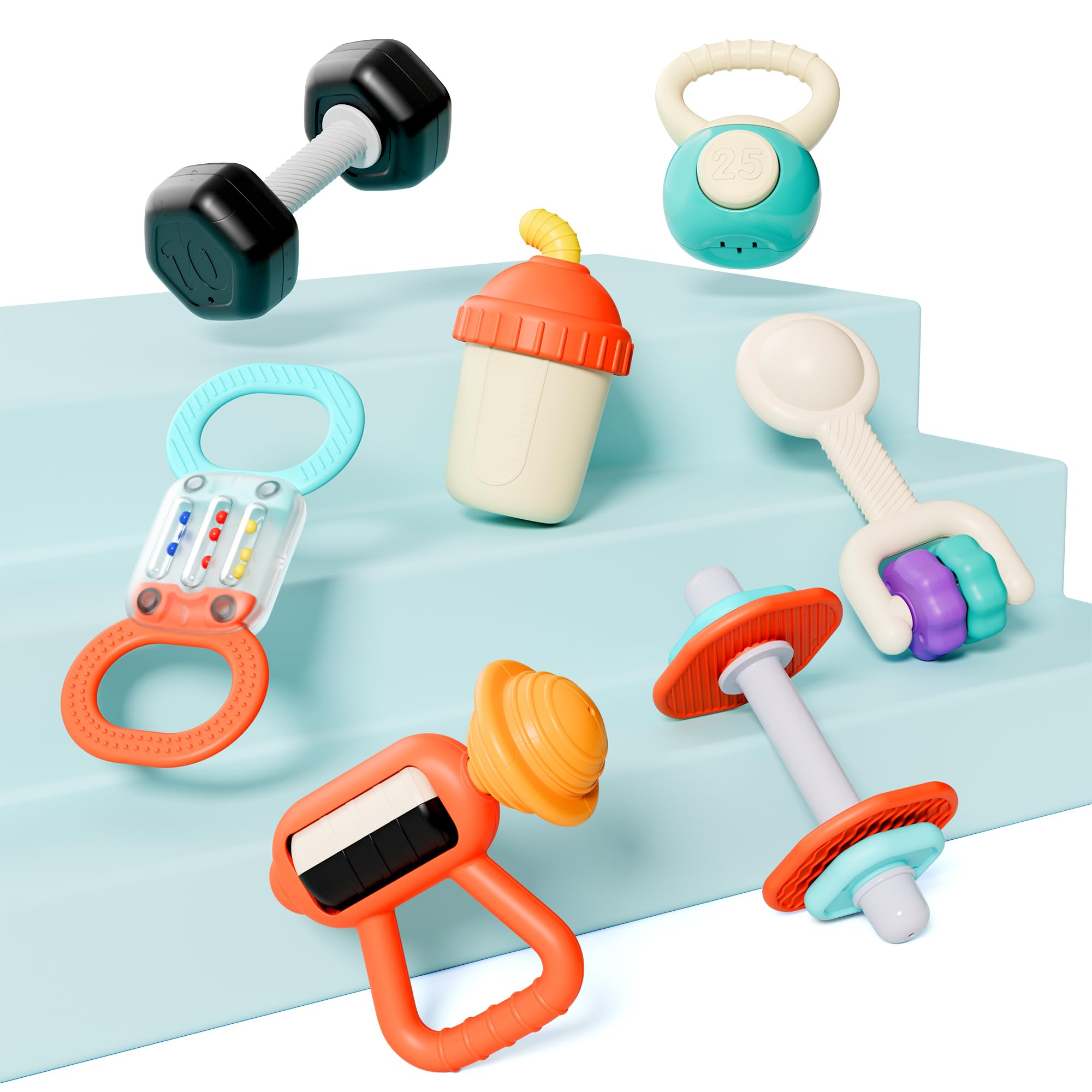 Foto 7 pulgar | Asiento De Coche Para Bebés Con Sonajero Para Gimnasio, Iplay Ilearn, 7p, Dentición, 3-6 M - Venta Internacional.