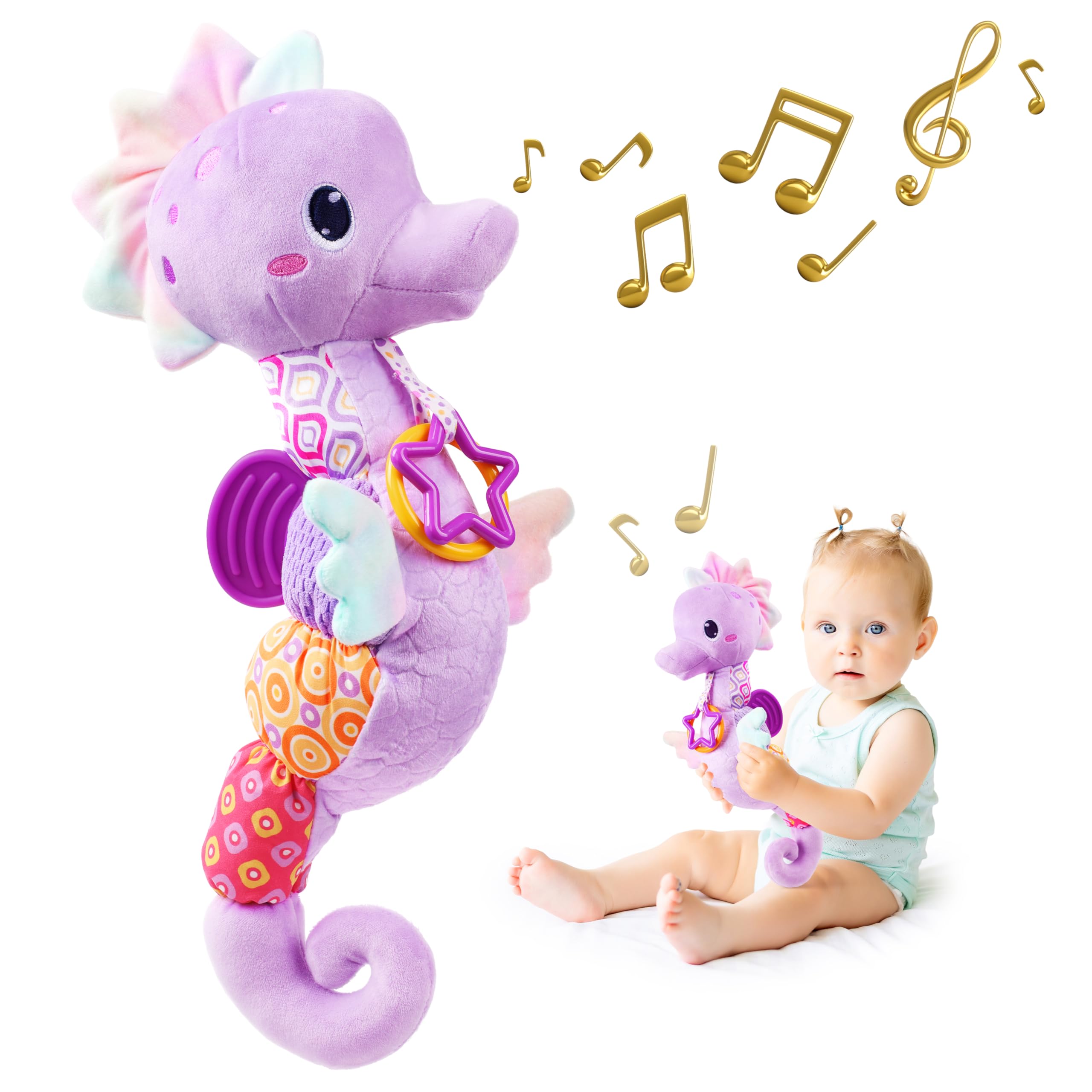 Juguete De Peluche Musical Para Bebés Sumobaby Seahorse - Venta Internacional.
