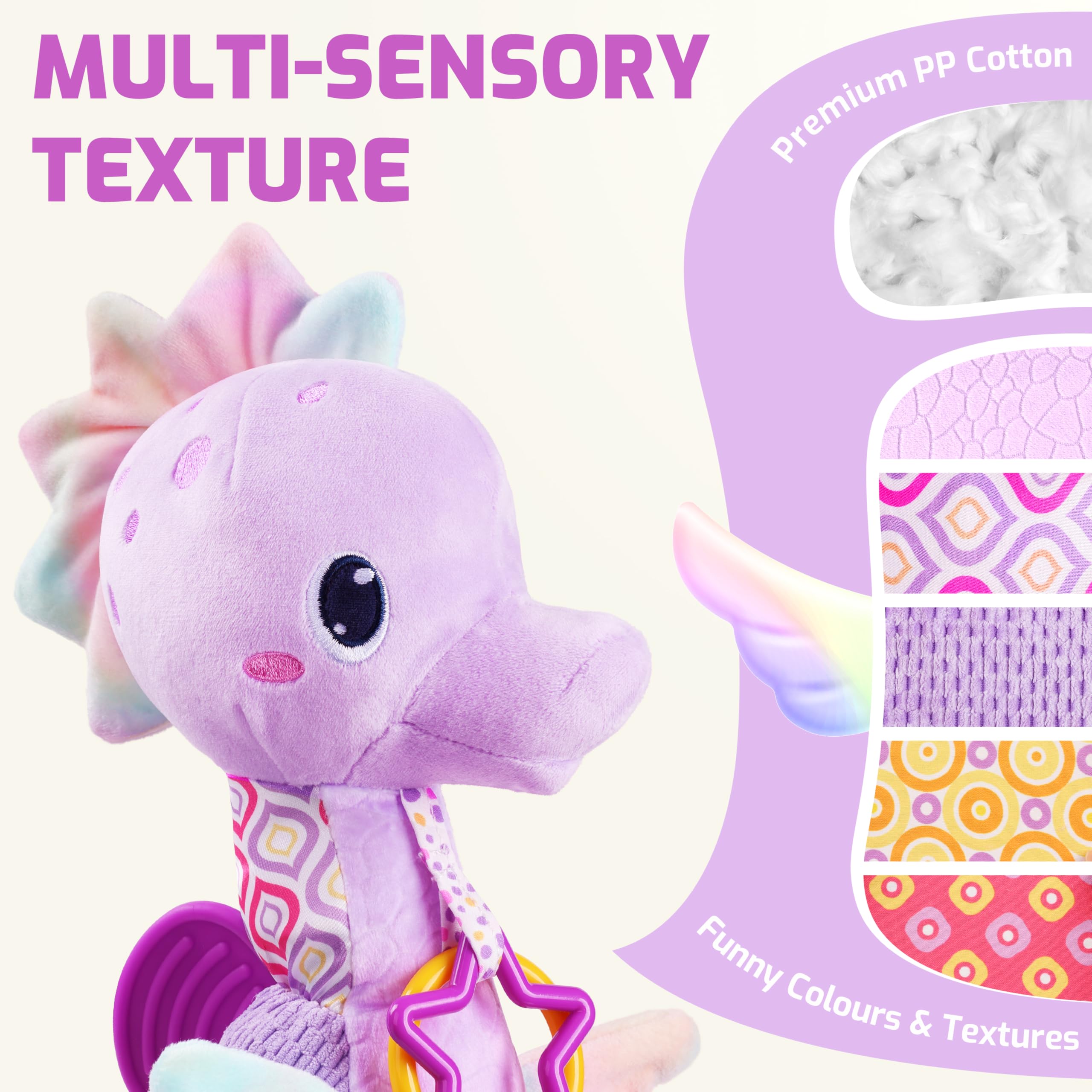 Foto 2 | Juguete De Peluche Musical Para Bebés Sumobaby Seahorse - Venta Internacional.