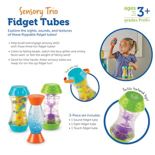 Foto 5 | Recursos De Aprendizaje De Sensory Trio Fidget Tubes Para Niños De 3 Años O Más, 3 Piezas - Venta Internacional.