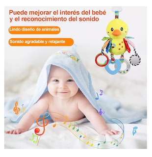 Foto 5 | Juguete Peluche Sonaja Mordedera Texturas Estimulación Bebé Amarillo