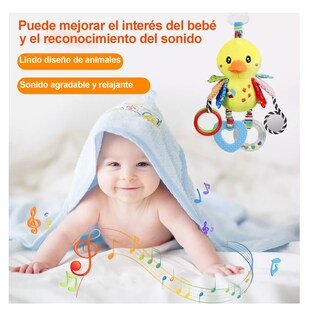 Foto 5 | Juguete Peluche Sonaja Mordedera Texturas Estimulación Bebé Amarillo