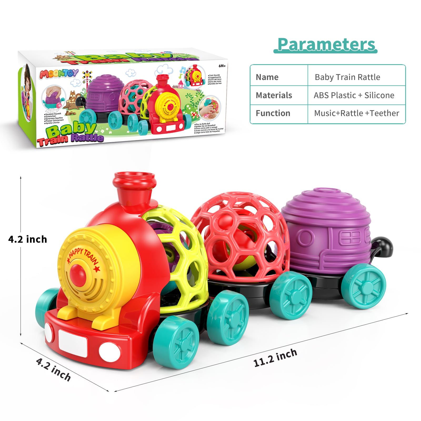 Foto 8 pulgar | Sonajeros Para Bebés Moontoy, De 6 A 18 Meses, Con Sonido - Venta Internacional.