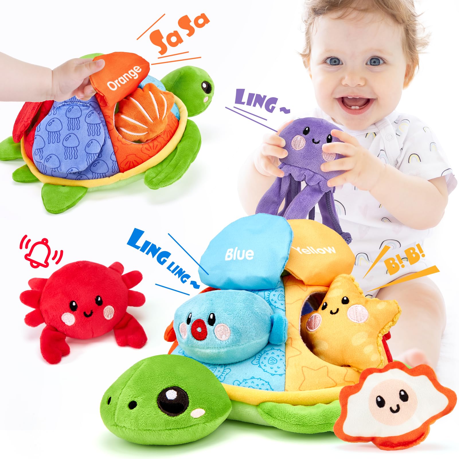 Foto 2 pulgar | Peluches Montessori Toys Hahaland Para Bebés De 6 A 12 Años - Venta Internacional.