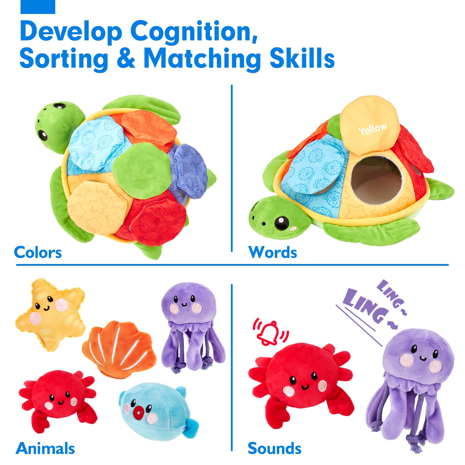 Foto 7 pulgar | Peluches Montessori Toys Hahaland Para Bebés De 6 A 12 Años - Venta Internacional.