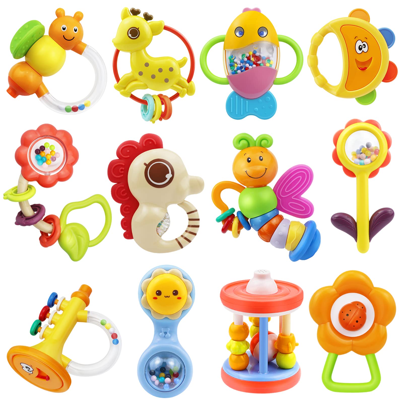 Foto 2 pulgar | Juego de Sonajeros para Bebés Moontoy  Con Caja De Almacenamiento - Venta Internacional