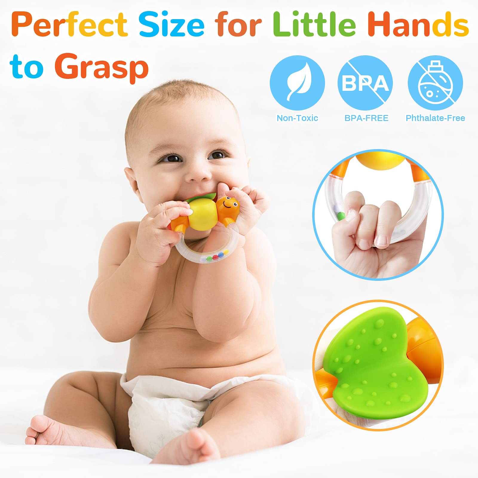 Foto 5 | Juego de Sonajeros para Bebés Moontoy  Con Caja De Almacenamiento - Venta Internacional