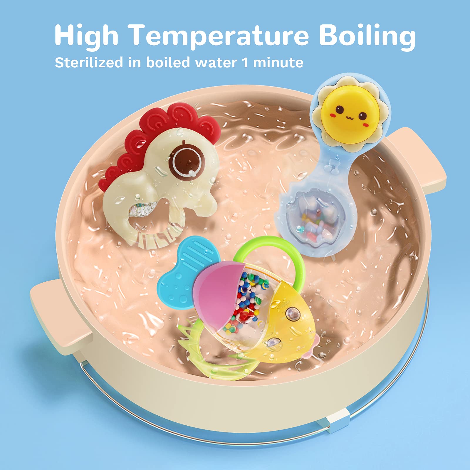 Foto 8 pulgar | Juego de Sonajeros para Bebés Moontoy  Con Caja De Almacenamiento - Venta Internacional