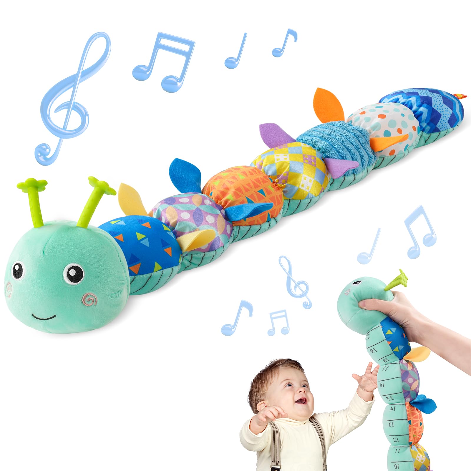 Foto 1 | Peluche Caterpillar Sumobaby con Mordedor y Música 0-12 M - Venta Internacional