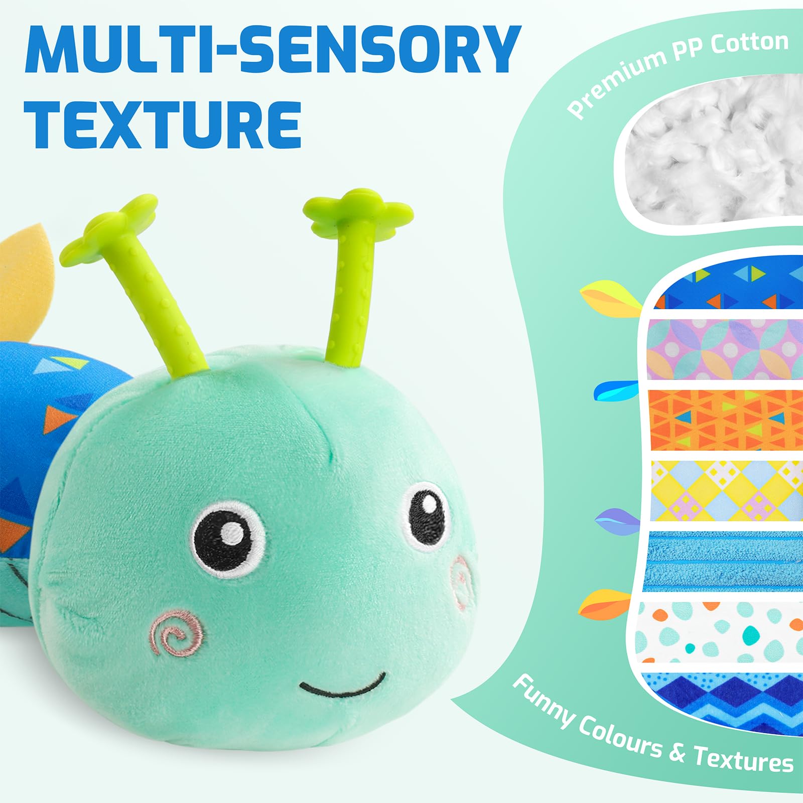 Foto 3 pulgar | Peluche Caterpillar Sumobaby con Mordedor y Música 0-12 M - Venta Internacional