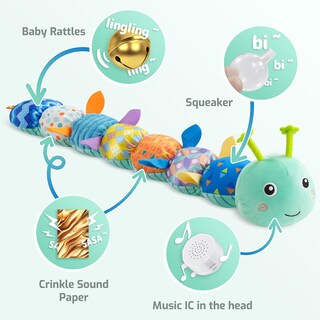 Foto 3 | Peluche Caterpillar Sumobaby con Mordedor y Música 0-12 M - Venta Internacional