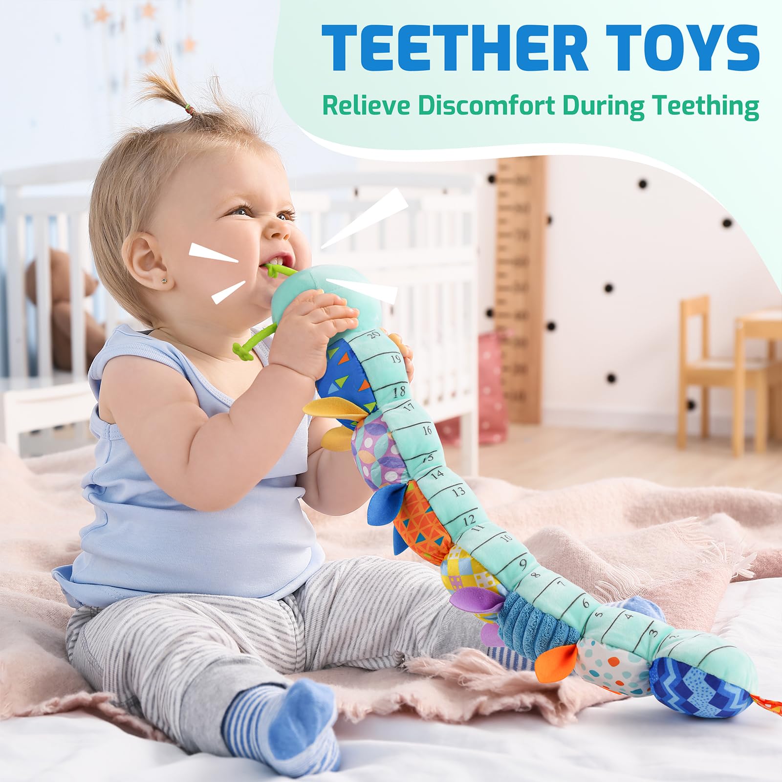 Foto 5 pulgar | Peluche Caterpillar Sumobaby con Mordedor y Música 0-12 M - Venta Internacional