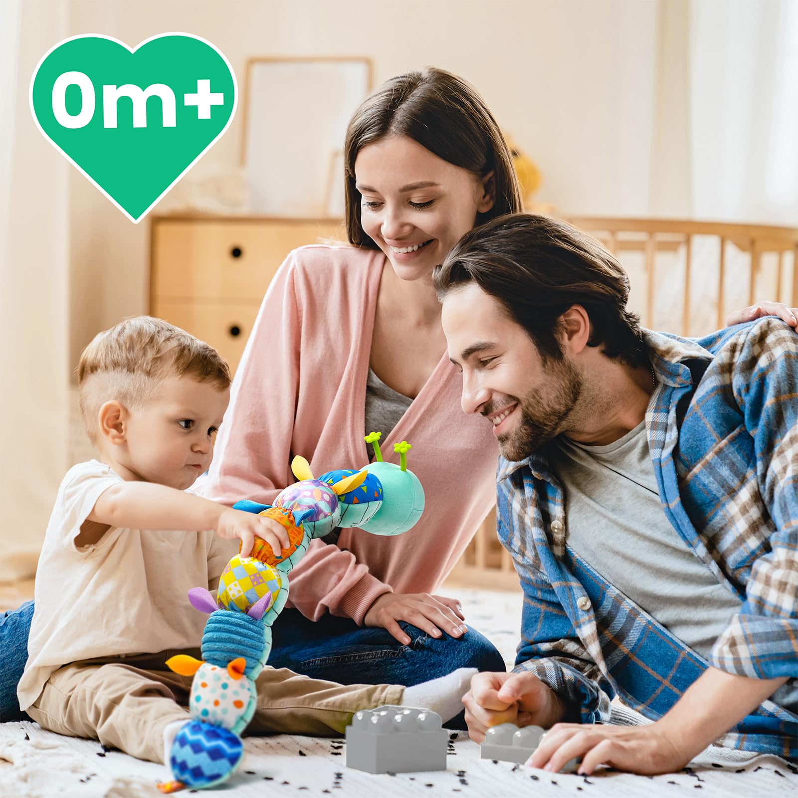 Foto 7 pulgar | Peluche Caterpillar Sumobaby con Mordedor y Música 0-12 M - Venta Internacional