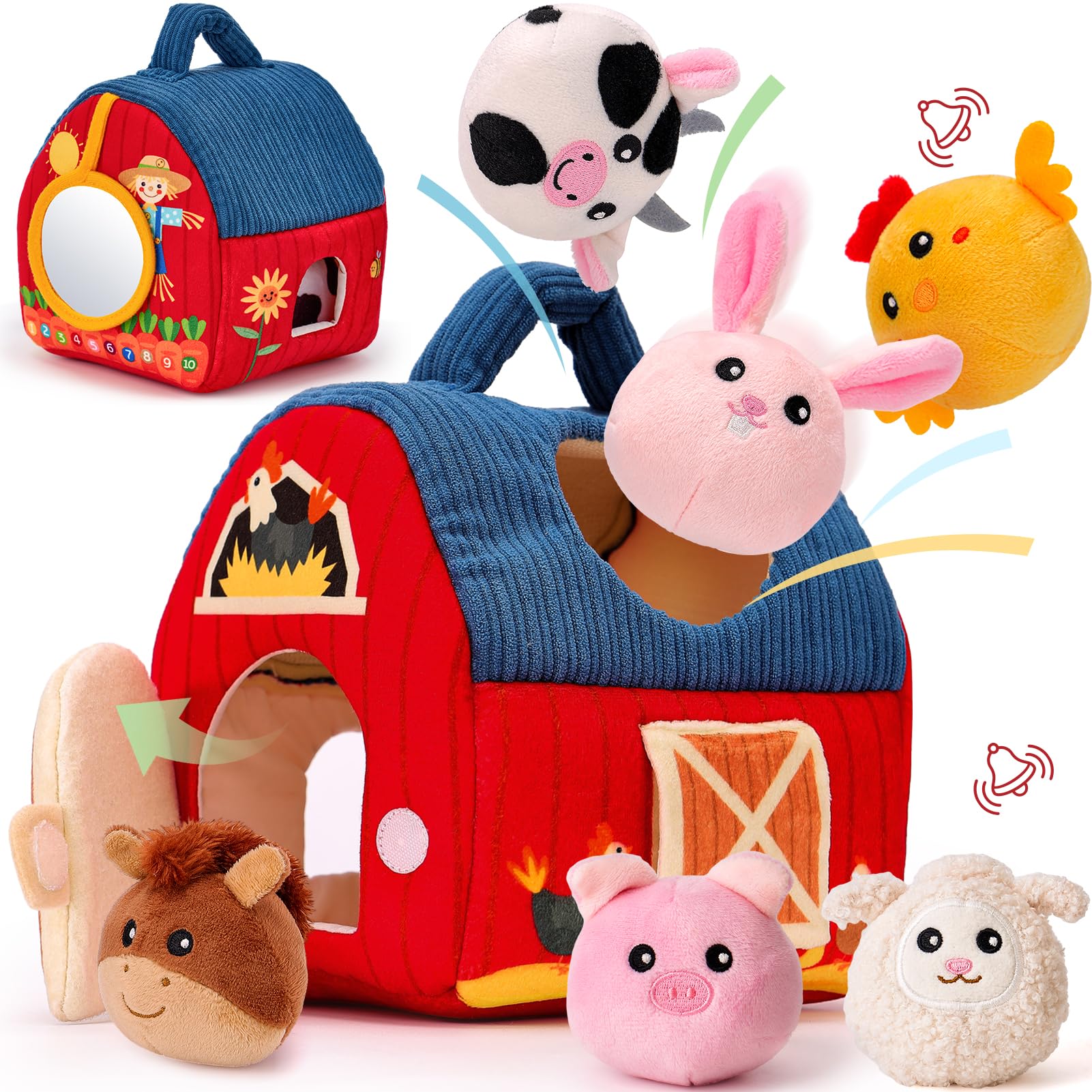 Foto 2 pulgar | Juguetes De Peluche Para Animales De Granja Hahaland Surprise Barn, De 6 A 12 Meses - Venta Internacional.