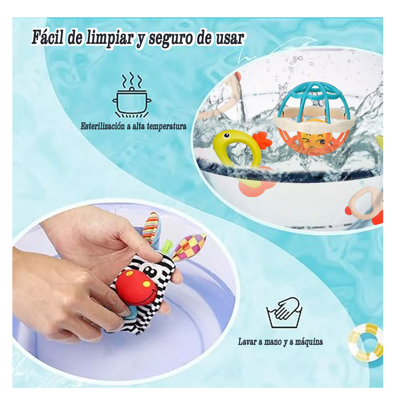 Foto 6 pulgar | Sonajas Calcetines Juguetes Multicolor para Bebes