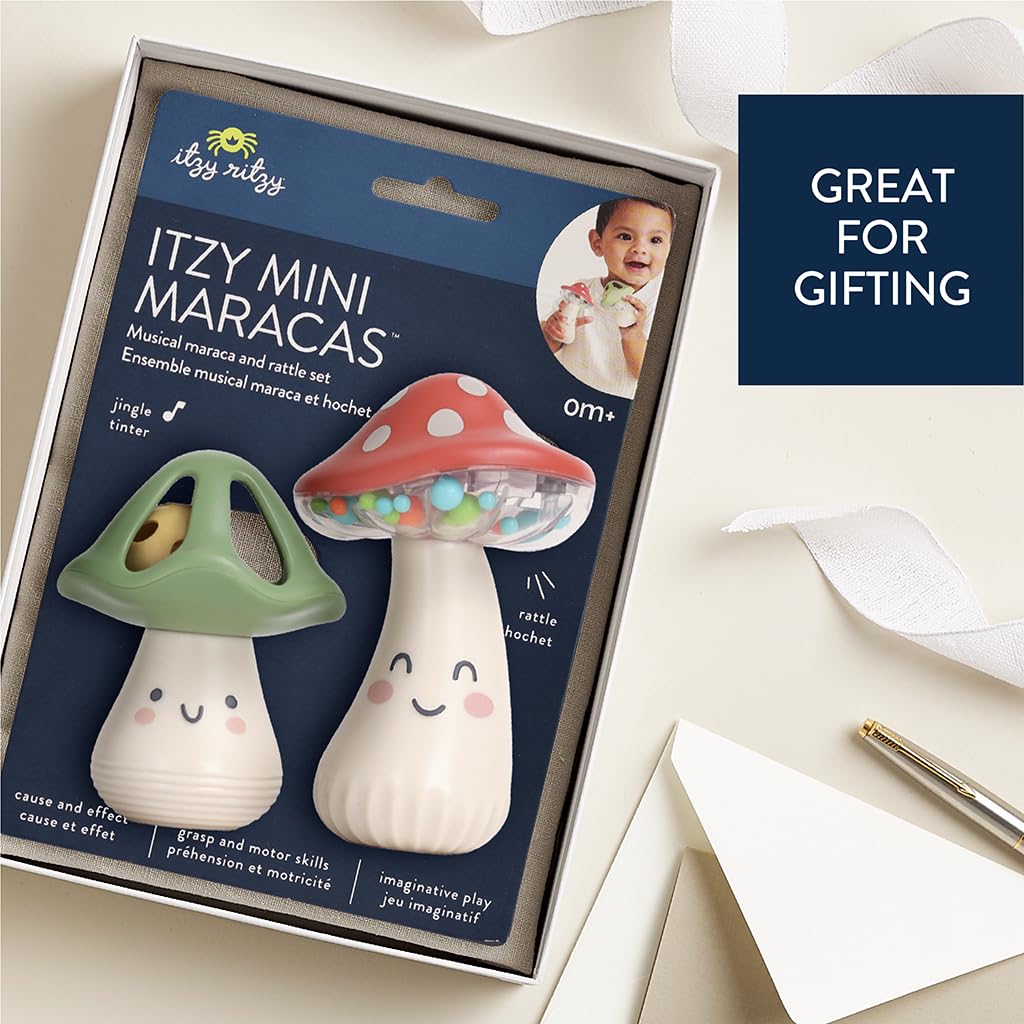 Foto 7 pulgar | Set De Sonajeros Musicales Itzy Ritzy Mini Maracas Con Diseño De Hongos - Venta Internacional.