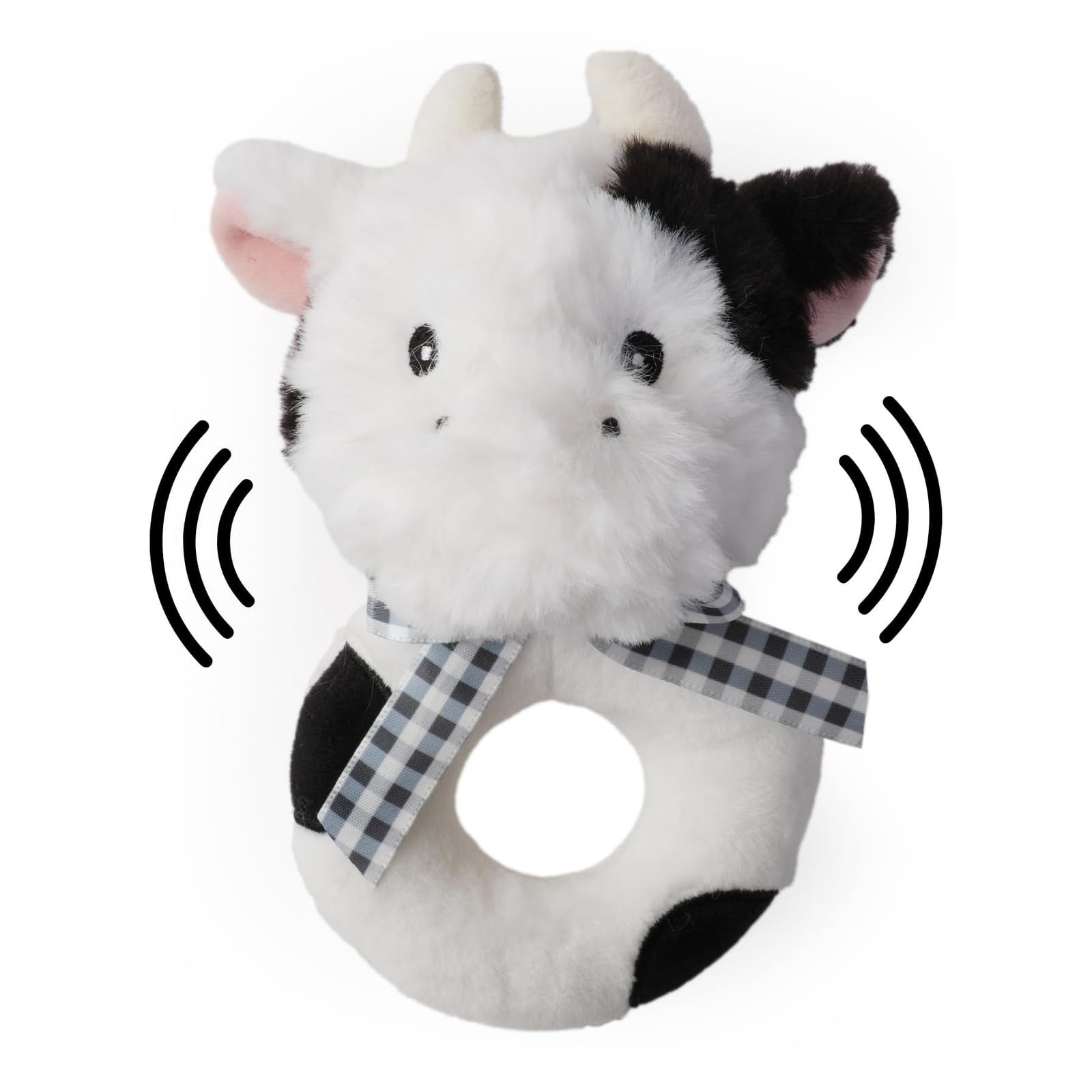 Sonajero Para Bebé De La Colección Bearington Lil' Gilly Cow, 14 Cm - Venta Internacional.