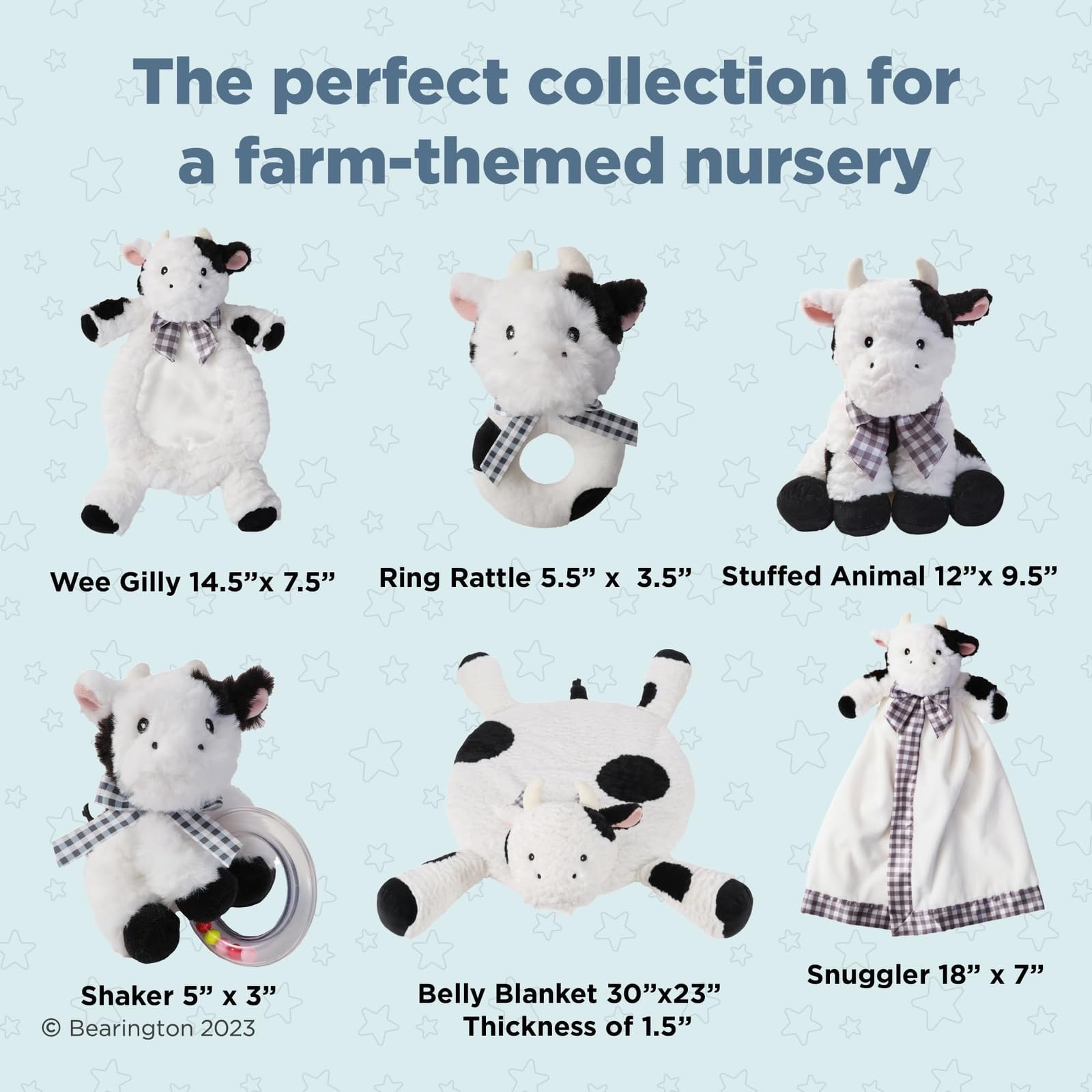 Foto 5 pulgar | Sonajero Para Bebé De La Colección Bearington Lil' Gilly Cow, 14 Cm - Venta Internacional.