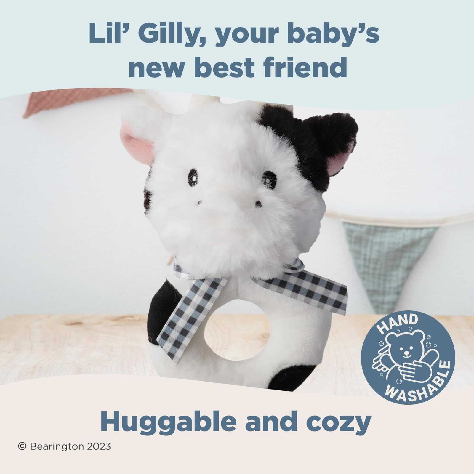 Foto 6 pulgar | Sonajero Para Bebé De La Colección Bearington Lil' Gilly Cow, 14 Cm - Venta Internacional.