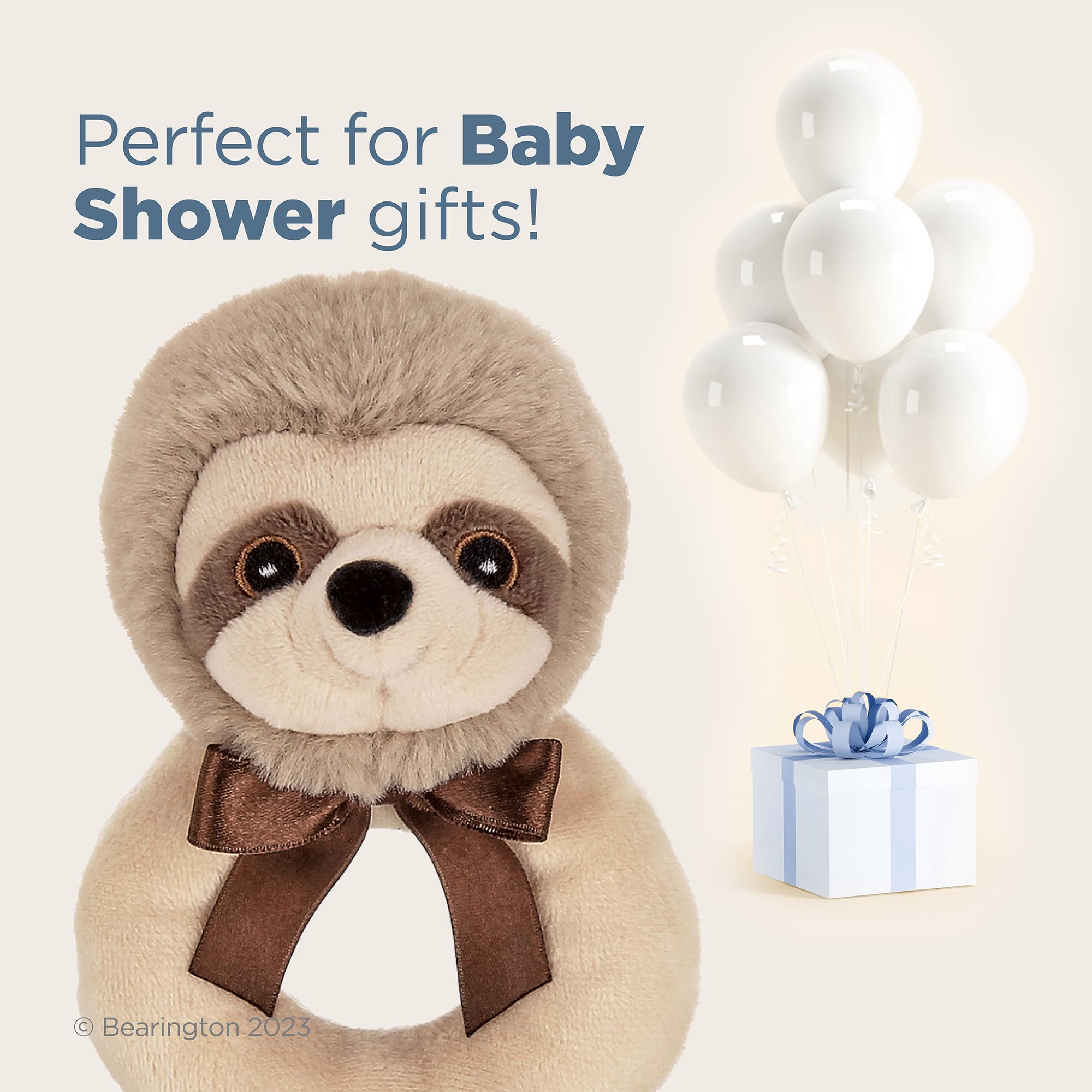 Foto 5 | Sonajero De Peluche Con Forma De Perezoso De La Colección Bearington, 14 Cm - Venta Internacional.