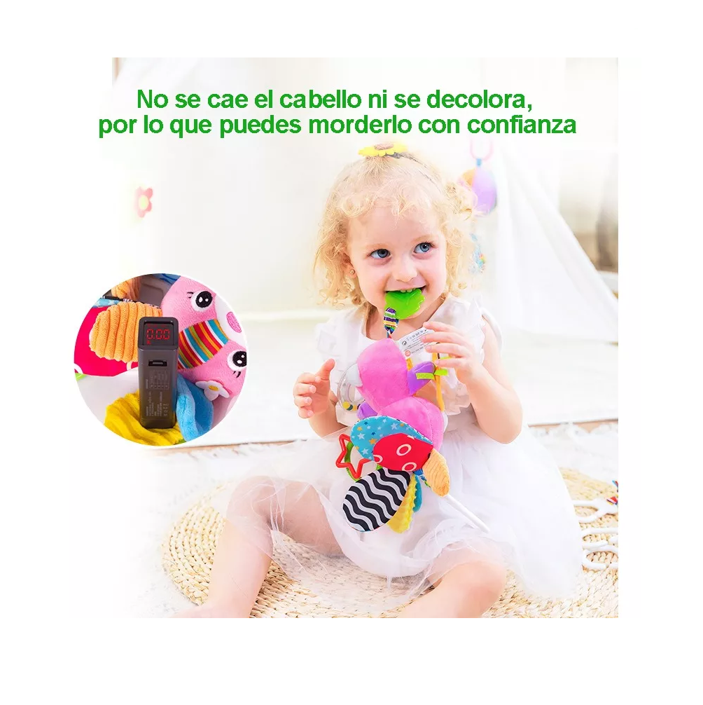 Foto 6 pulgar | Peluche Sonaja Y Mordedera De Bebé Lab.g Para Carriola, Cuna Colores