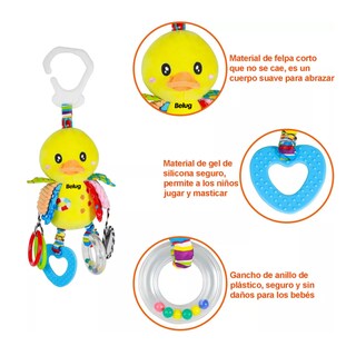 Foto 4 | Juguete Peluche Sonaja Mordedera Texturas Estimulación Bebé, Belug Amarillo