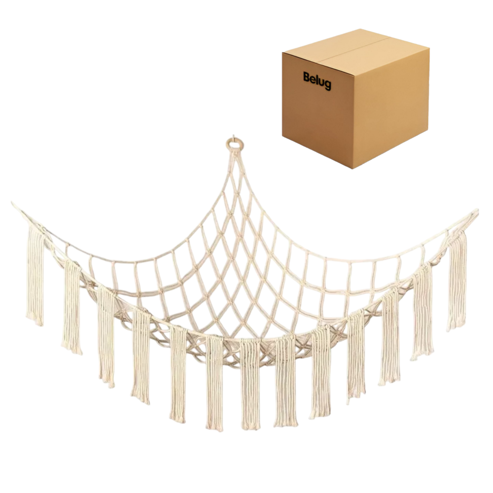 Foto 2 pulgar | Hamaca De Juguete Peluche Organizadora Belug,  Juguete Para Bebés Beige