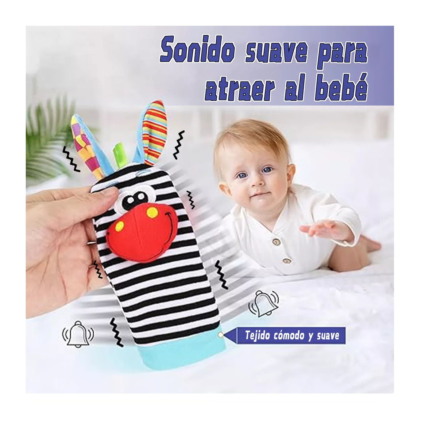 Foto 5 pulgar | Sonajas Para Bebe Calcetines Juguetes Para Bebes De 3 Meses Multicolor