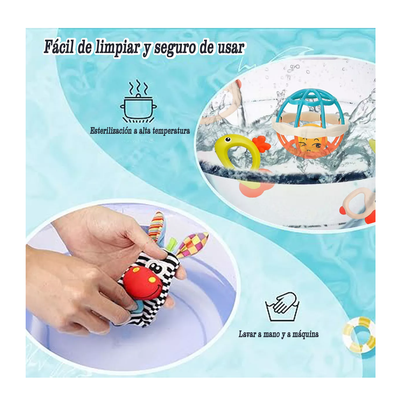 Foto 6 pulgar | Sonajas Para Bebe Calcetines Juguetes Para Bebes De 3 Meses Multicolor
