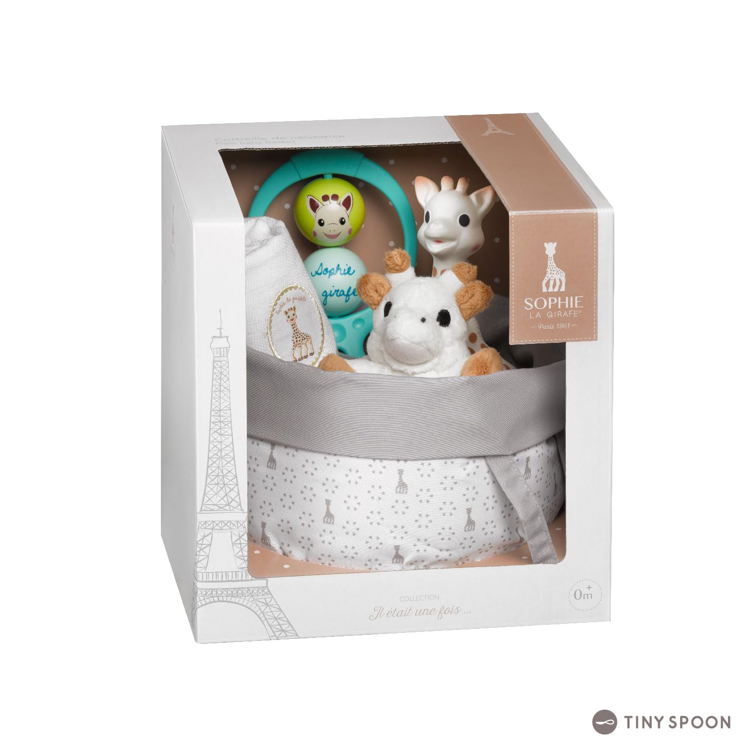 Foto 4 pulgar | Cesta De Nacimiento Sophie La Girafe Con Edredón Y Pañuelo De 70 X 70 Cm - Venta Internacional.