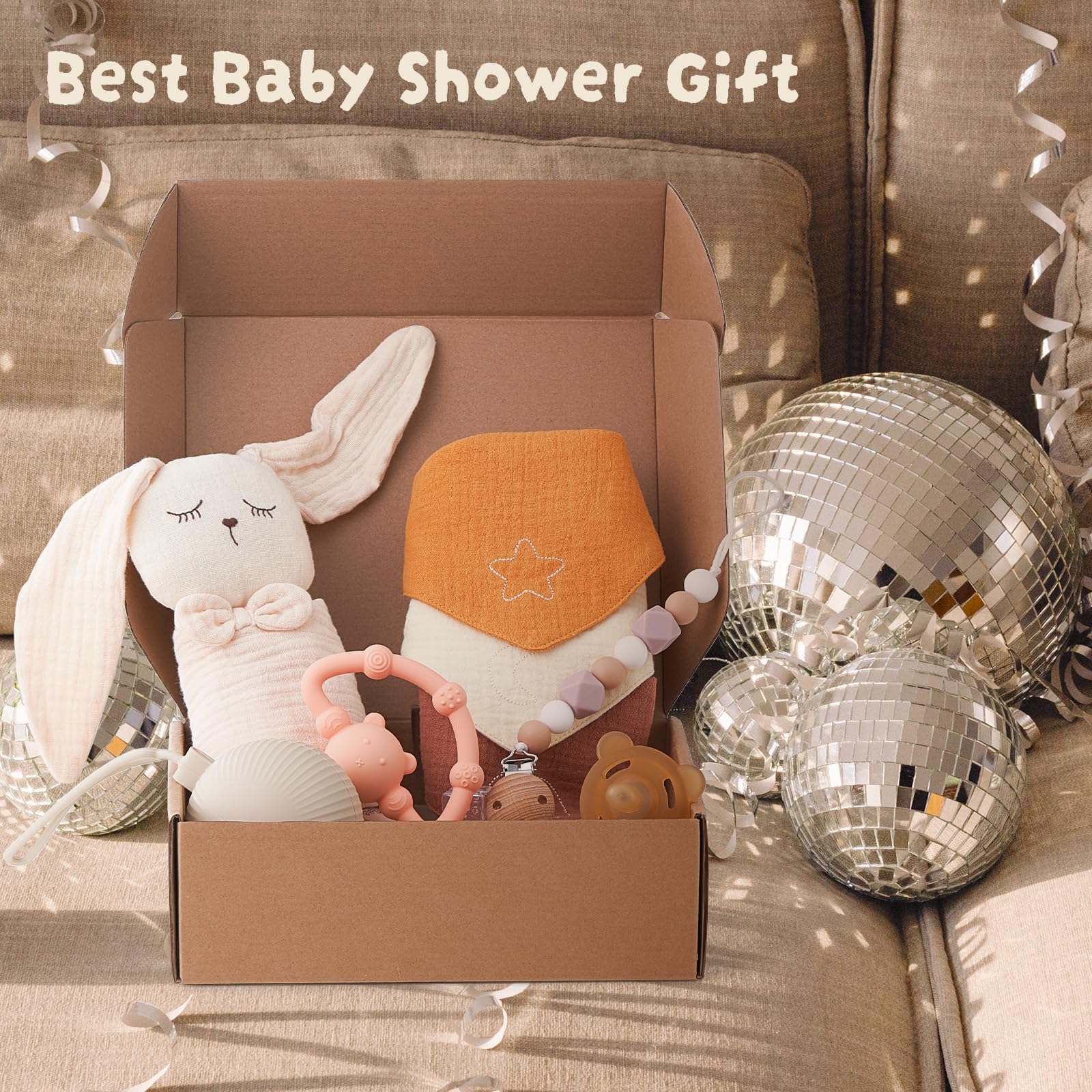 Foto 5 pulgar | Cesta De Regalo Para Bebés Con Forma De Frijol Gigante Con Juguete Para La Dentición, Chupete Y Más - Venta Interna