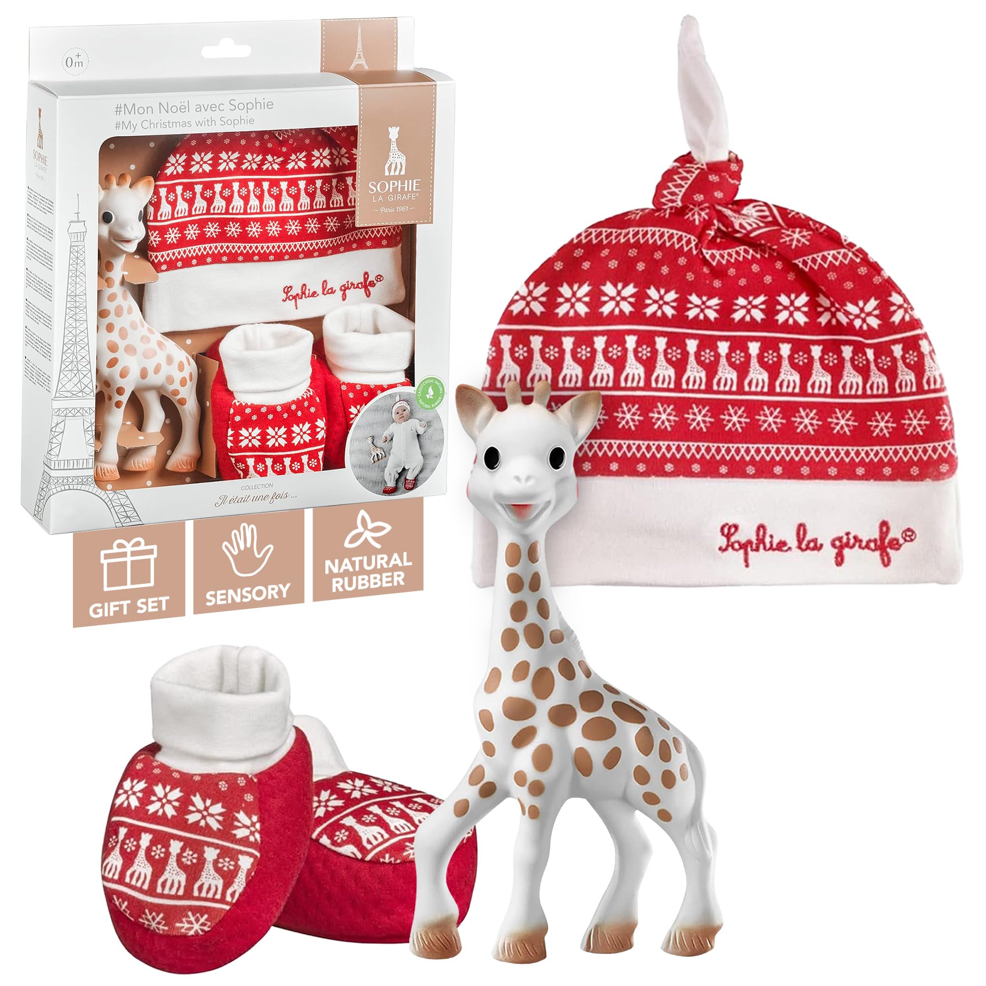 Foto 2 pulgar | Set De Regalo Sophie La Girafe My Christmas Con Gorra Y Calcetines Sophie - Venta Internacional.