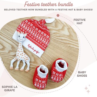 Foto 2 | Set De Regalo Sophie La Girafe My Christmas Con Gorra Y Calcetines Sophie - Venta Internacional.