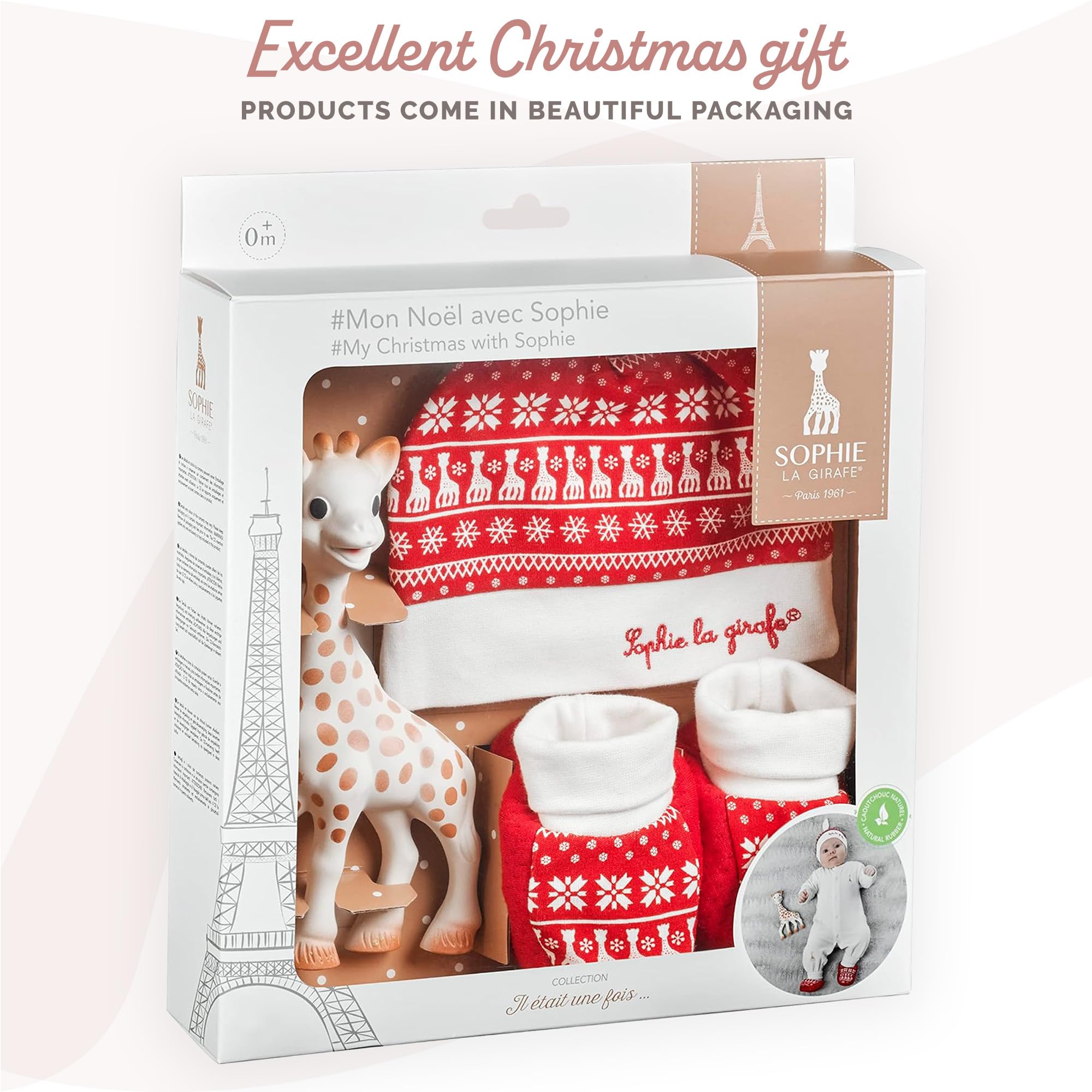 Foto 6 | Set De Regalo Sophie La Girafe My Christmas Con Gorra Y Calcetines Sophie - Venta Internacional.
