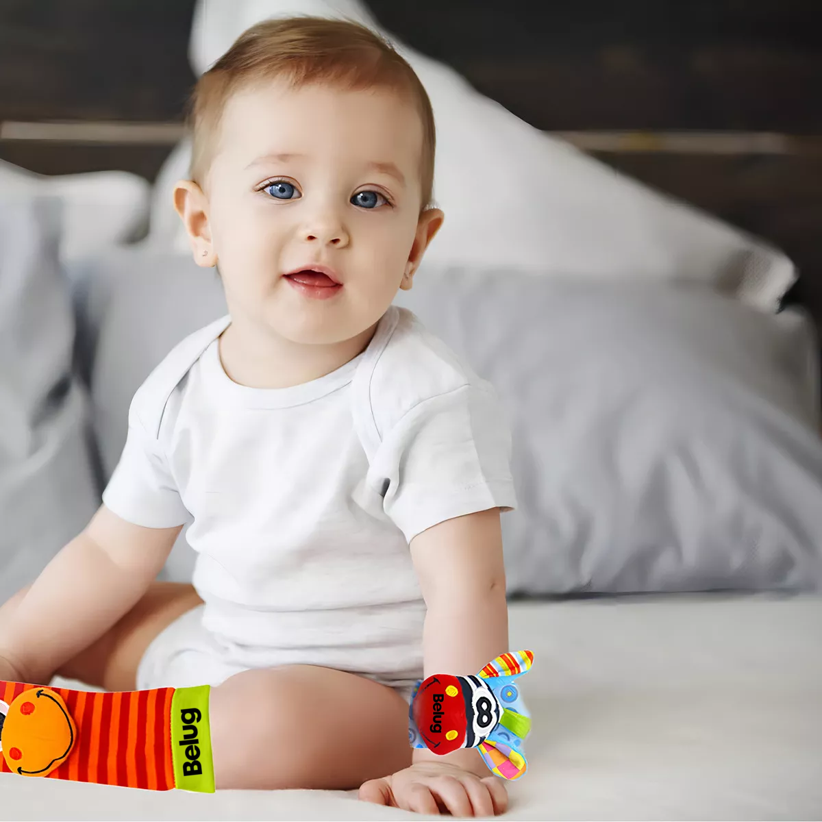 Foto 5 | Sonajas Para Bebe Calcetines Juguetes Para Bebes De 3 Meses, Belug Multicolor