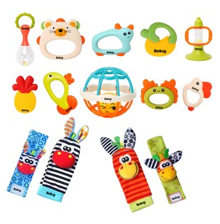 Foto 1 | Sonajas Para Bebe Calcetines Juguetes Para Bebes De 3 Meses Belug Multicolor