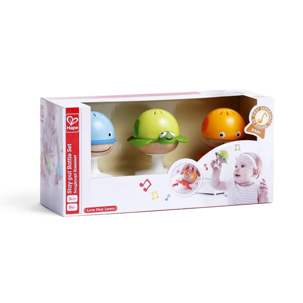 Foto 4 pulgar | Juego De Juguetes De Succión Rattle Set Hape Put-stay Para Tres Animales Marinos - Venta Internacional.