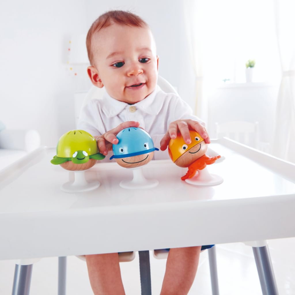 Foto 6 pulgar | Juego De Juguetes De Succión Rattle Set Hape Put-stay Para Tres Animales Marinos - Venta Internacional.