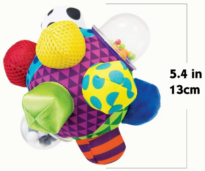 Foto 3 pulgar | Xtellar Juguete Educativo Sensorial - Bola Sonaja De Texturas, Estimulación Táctil Y Visual Para Bebé