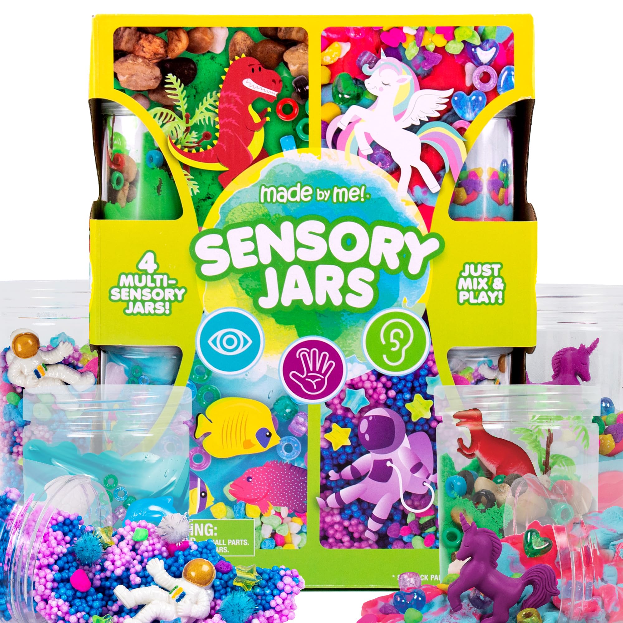 Paquete De 4 Juguetes Reutilizables Para Niños Pequeños Sensory Jars Made By Me - Venta Internacional.