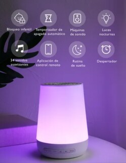 Foto 2 | Xtellar Máquina De Sonidos Para Dormir Al Bebé Adultos, 34 Sonidos Para Dormir Y Luz Nocturna Con Control Por App Máq