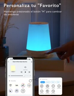 Foto 4 | Xtellar Máquina De Sonidos Para Dormir Al Bebé Adultos, 34 Sonidos Para Dormir Y Luz Nocturna Con Control Por App Máq